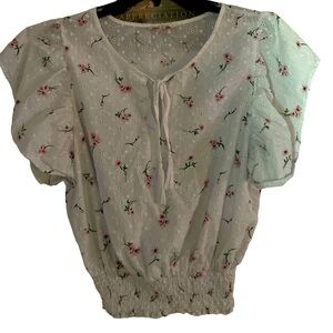 SOLITAIRE FLUTTER SLEEVE TOP - EUC